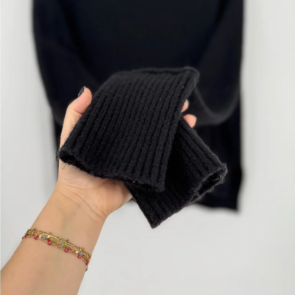 J. Crew Merino Wool - Alpaca blend Black Turtleneck Sweater